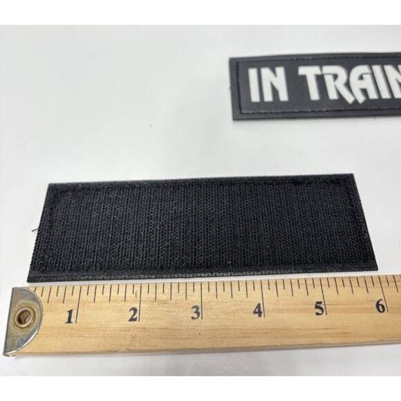 2 In Training Patches Hook Loop for Service Dog Collars Vests Harnesses Gear New - Picture 5 of 5